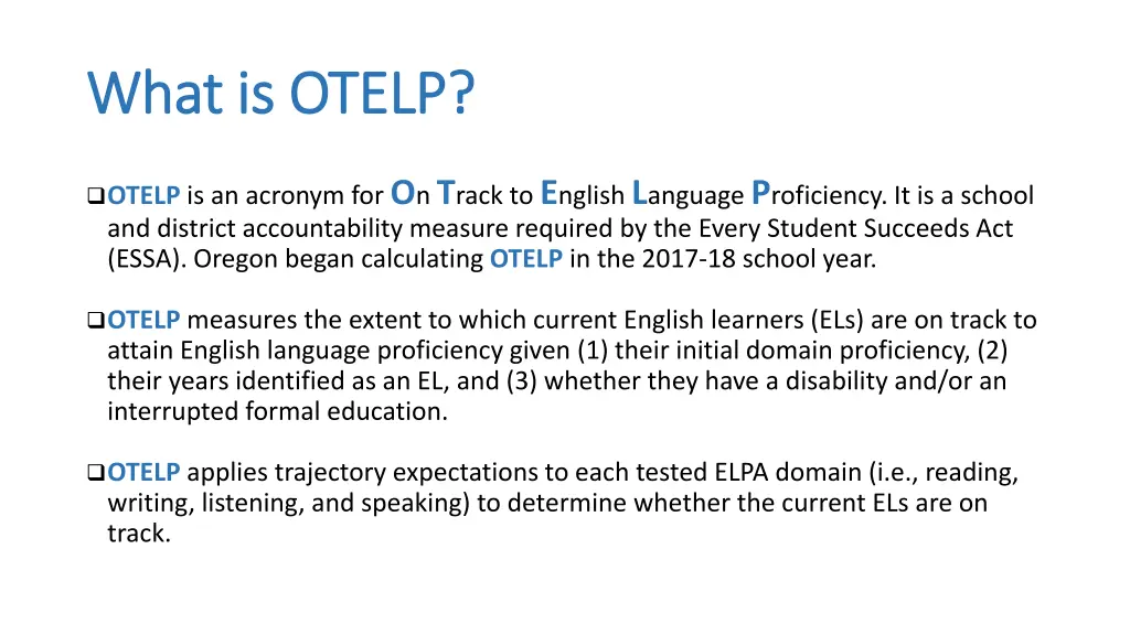 what is otelp what is otelp
