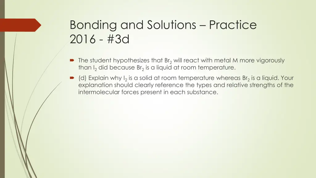 bonding and solutions practice 2016 3d