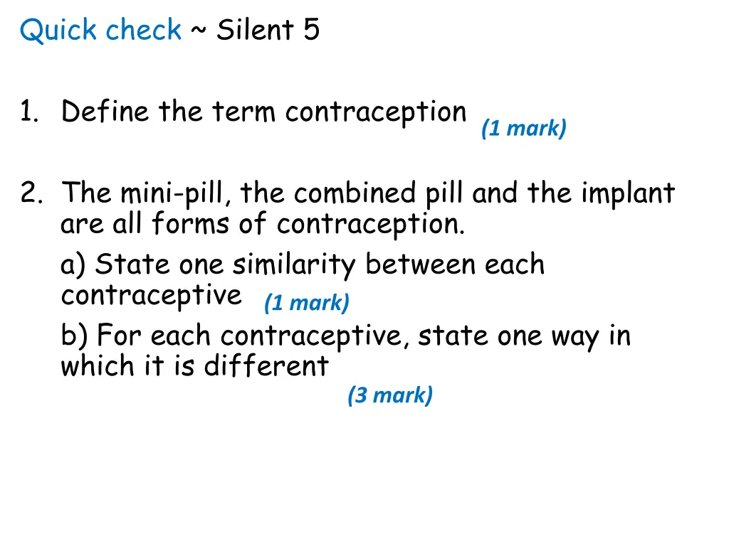 quick check silent 5