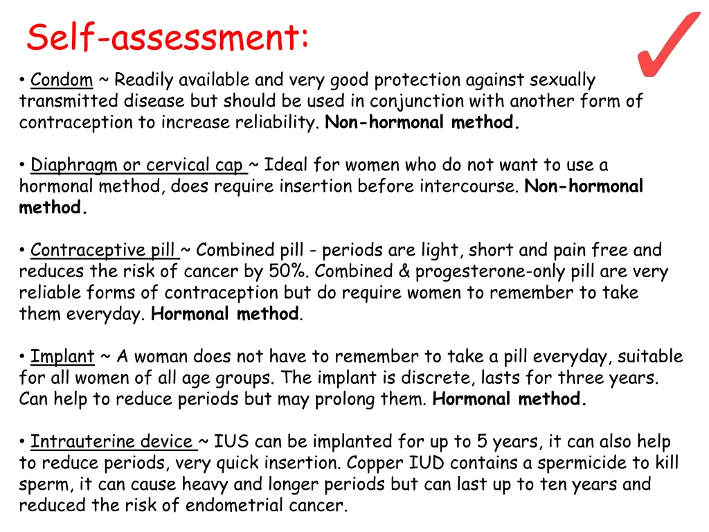 self assessment