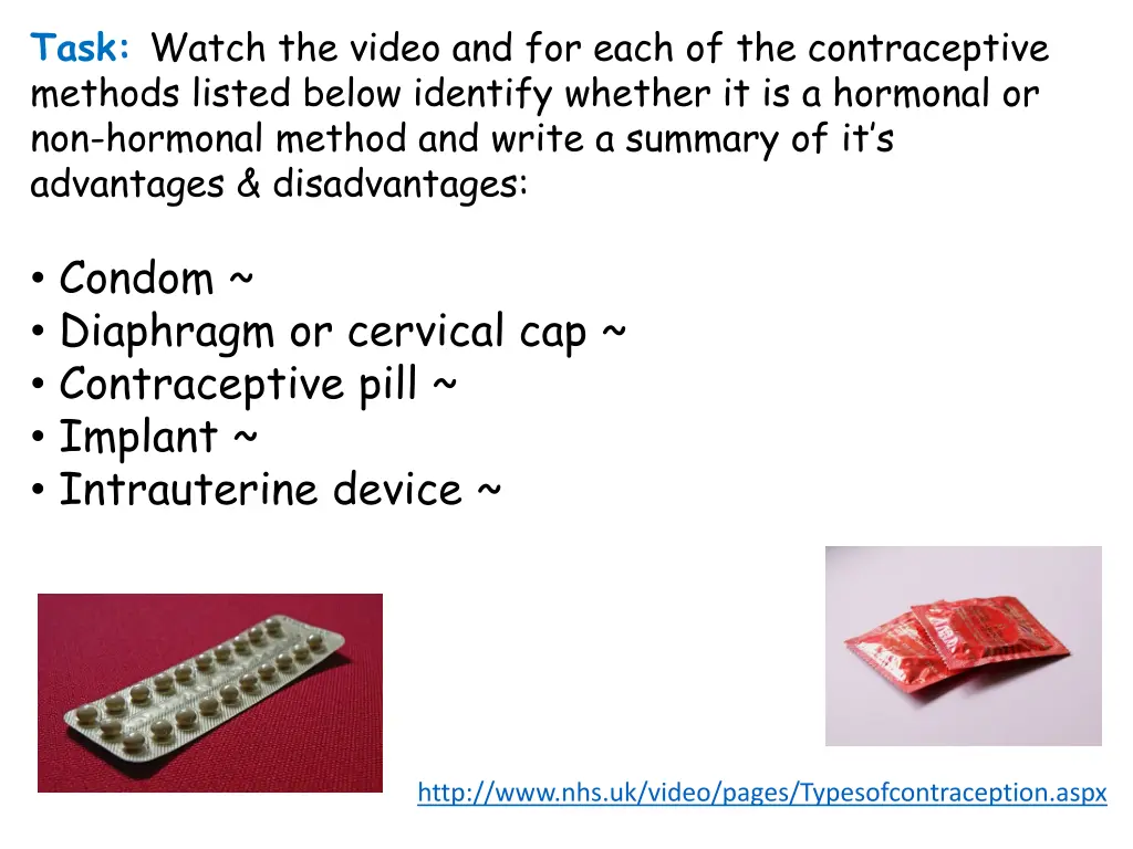 task watch the video and for each