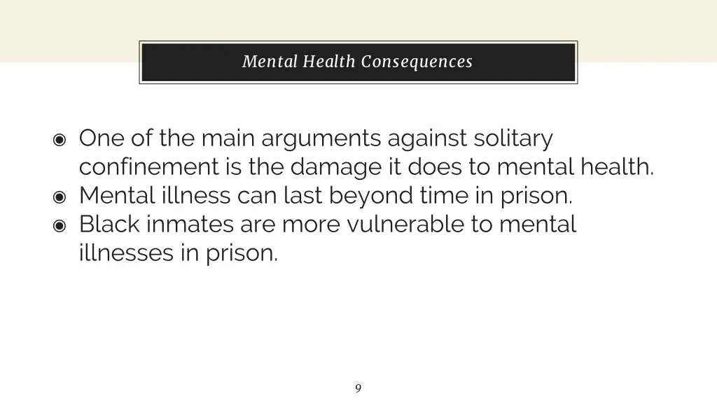 mental health consequences