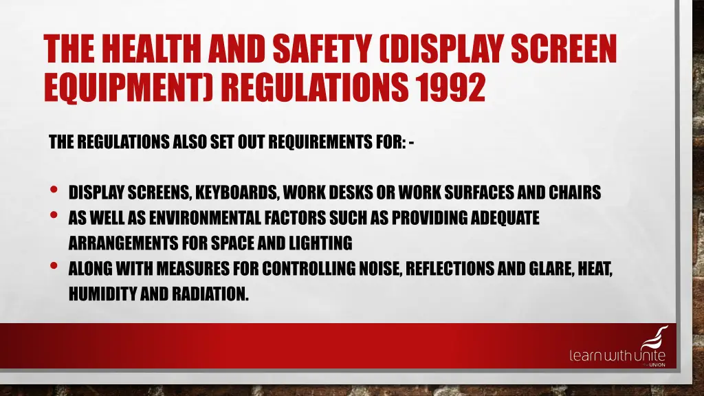 the health and safety display screen equipment 2