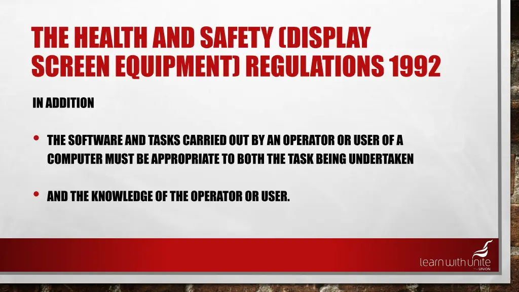 the health and safety display screen equipment 3