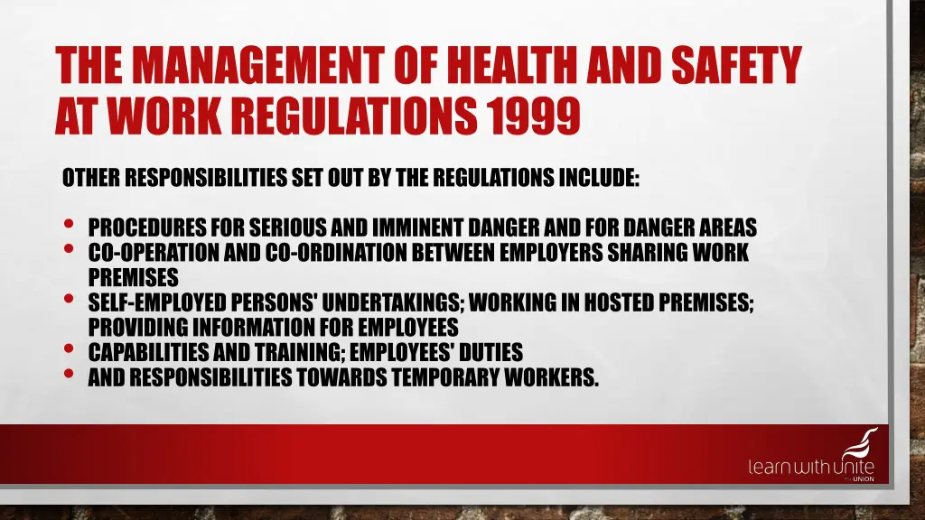 the management of health and safety at work 1
