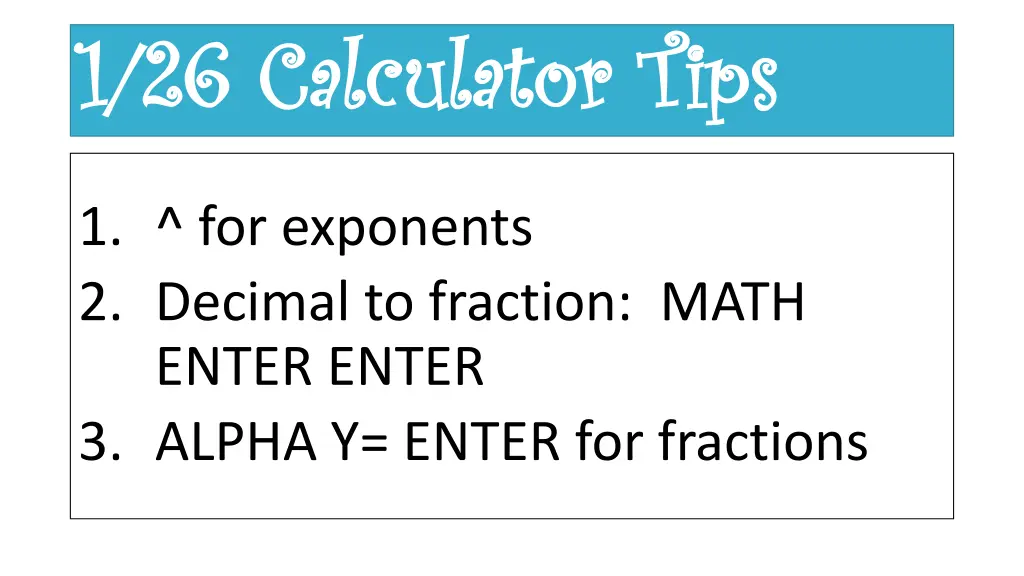 1 26 calculator tips 1 26 calculator tips