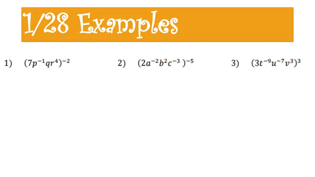 1 28 examples 1 28 examples