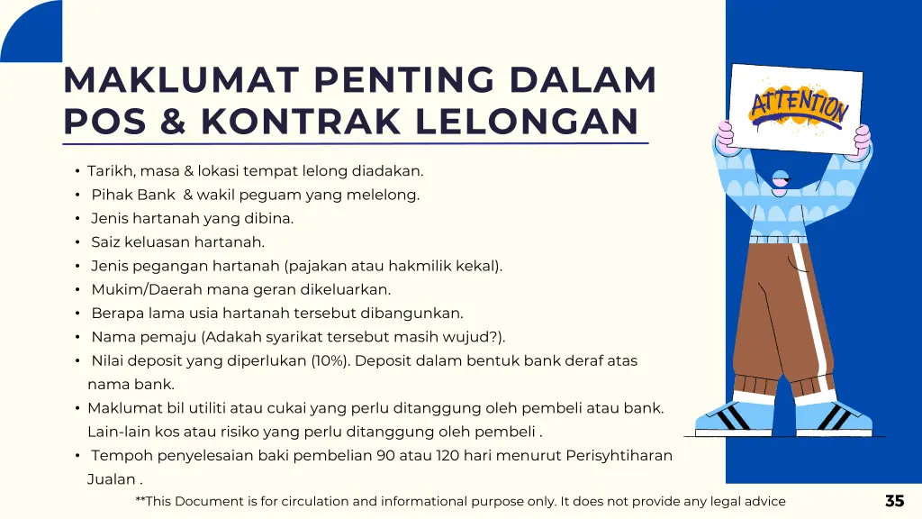 maklumat penting dalam pos kontrak lelongan