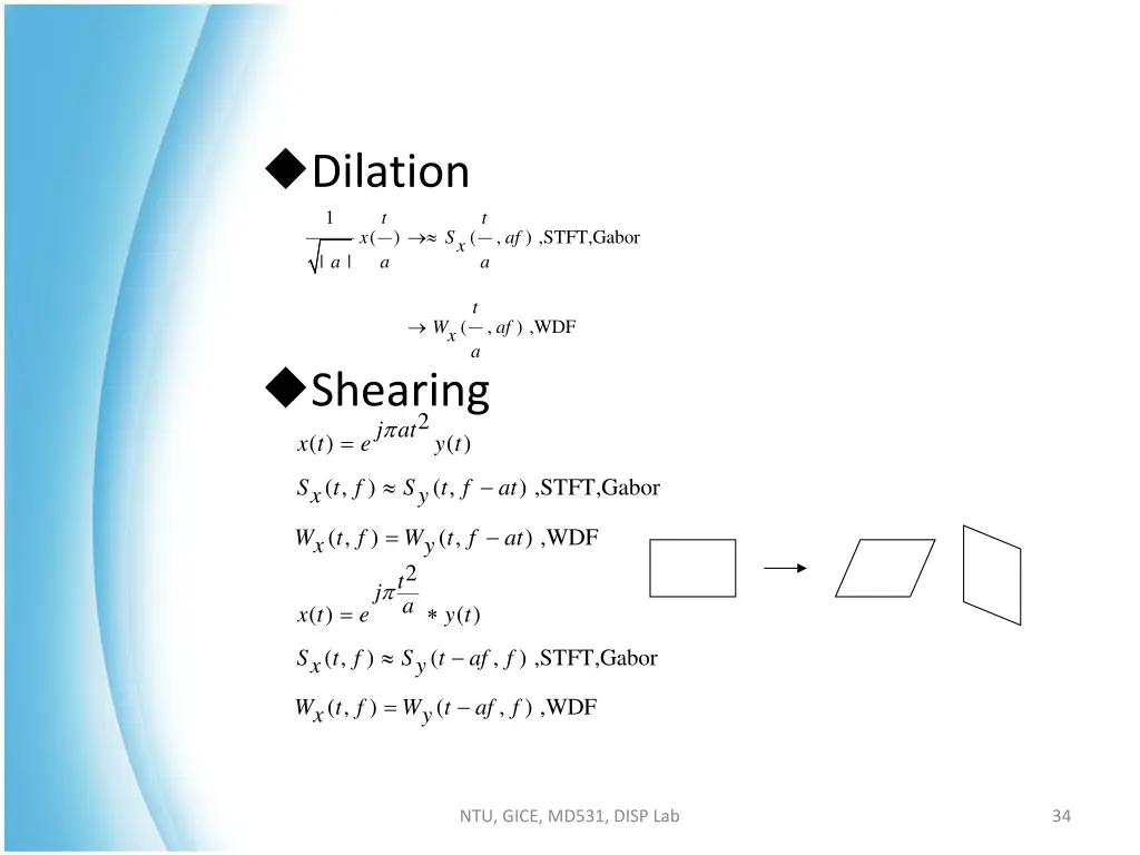 dilation 1 x a