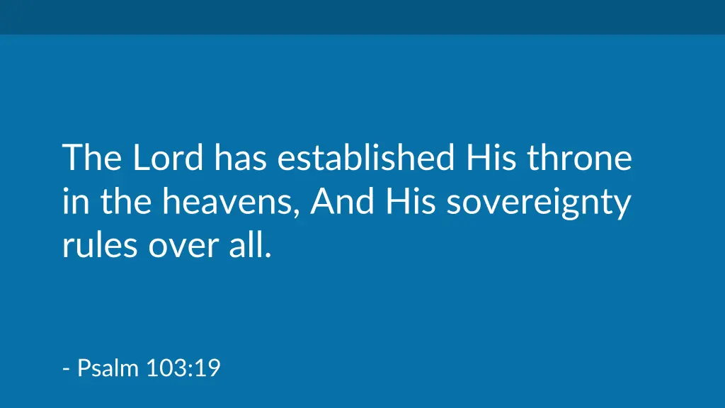 the lord has established his throne