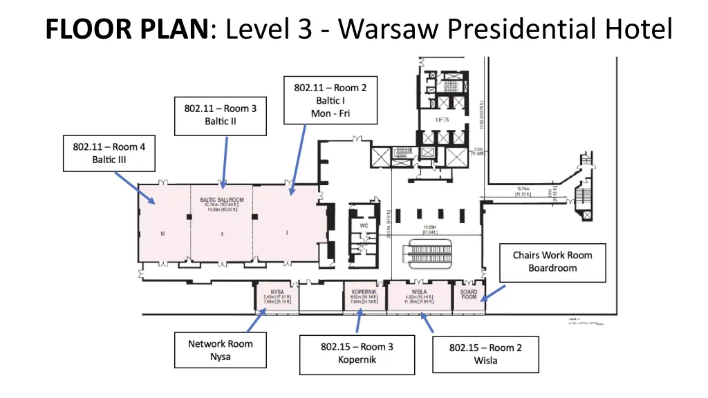 floor plan level 3 warsaw presidential hotel