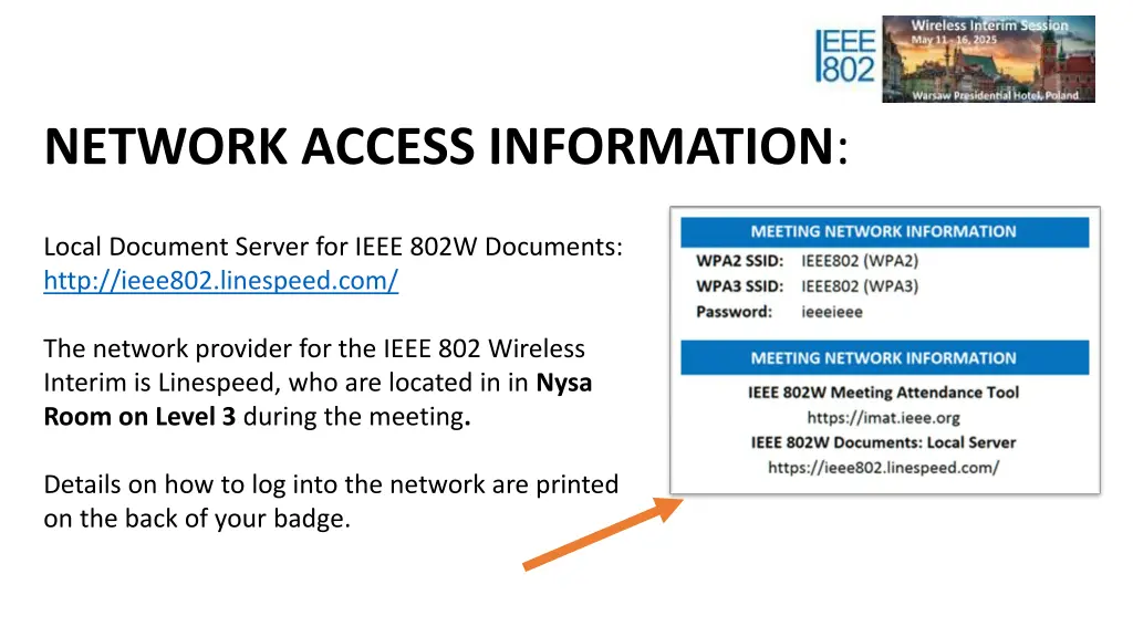 network access information