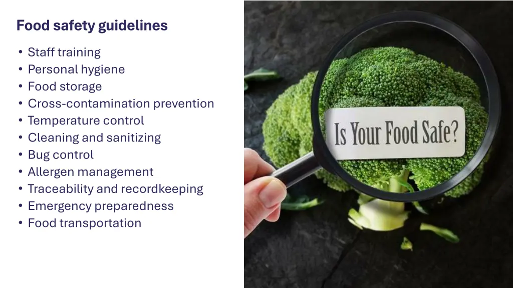 food safety guidelines