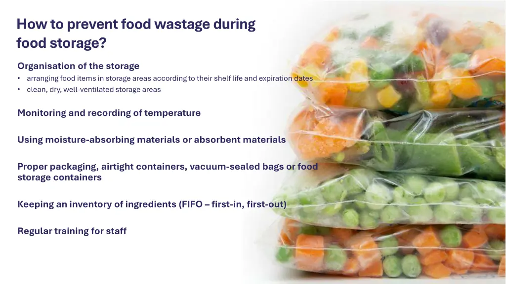 how to prevent food wastage during food storage