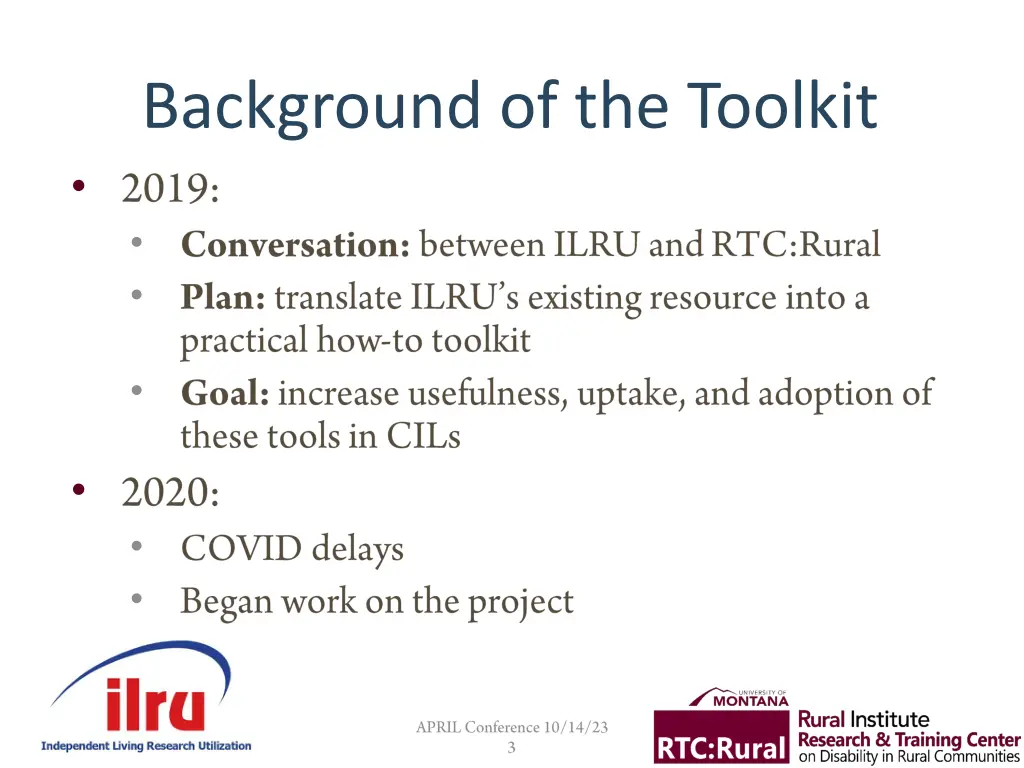 background of the toolkit