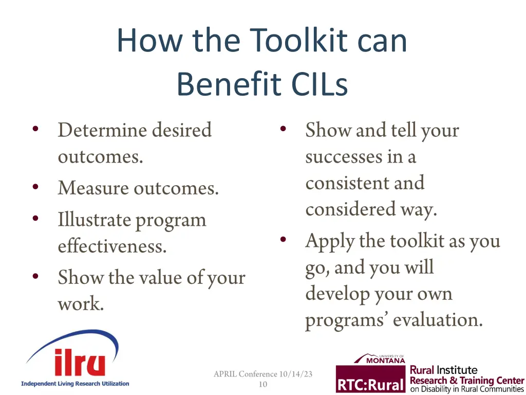 how the toolkit can benefit cils