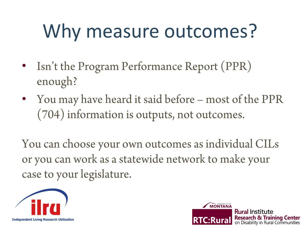 why measure outcomes