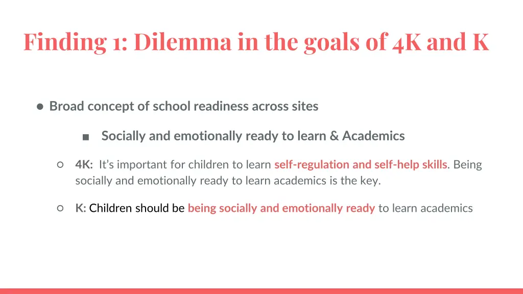finding 1 dilemma in the goals of 4k and k