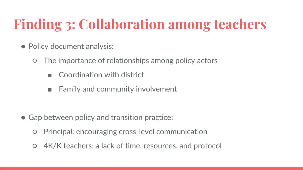 finding 3 collaboration among teachers