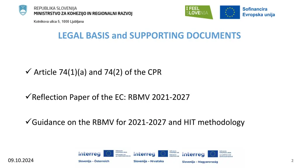 legal basis and supporting documents