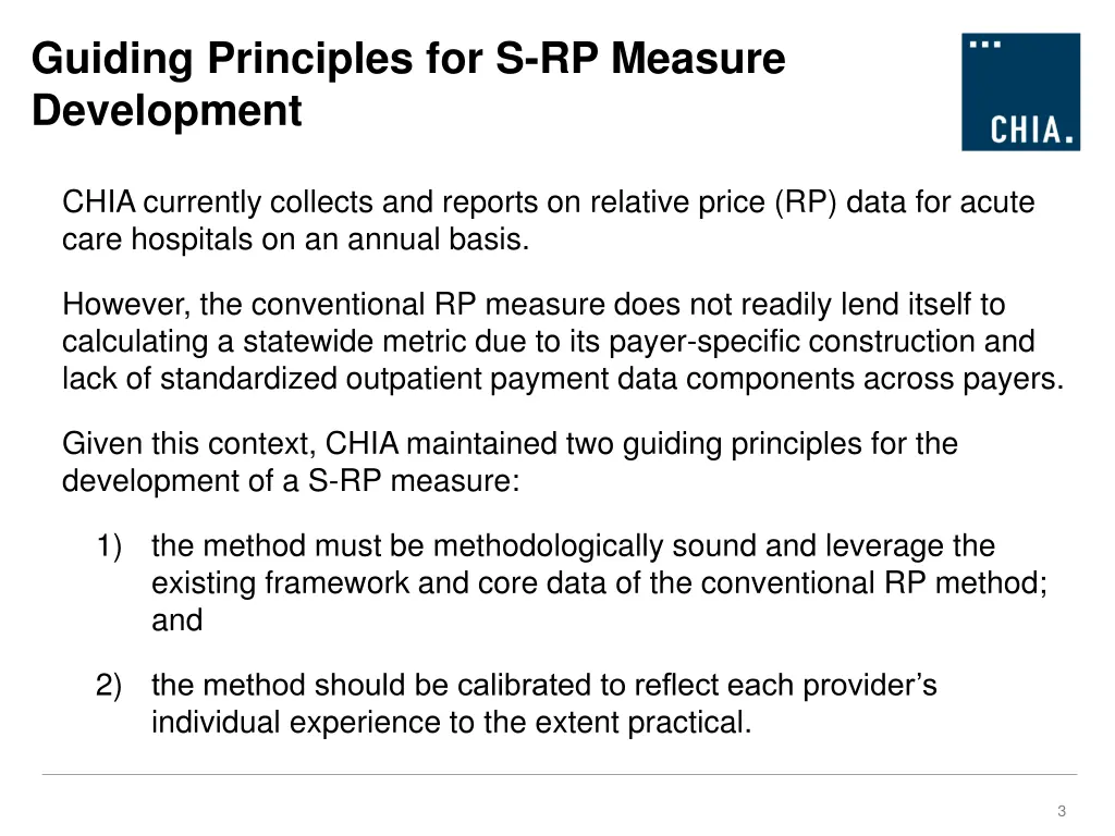 guiding principles for s rp measure development