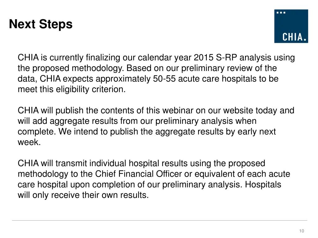 next steps
