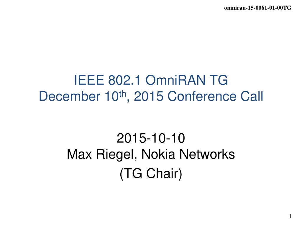 omniran 15 0061 01 00tg