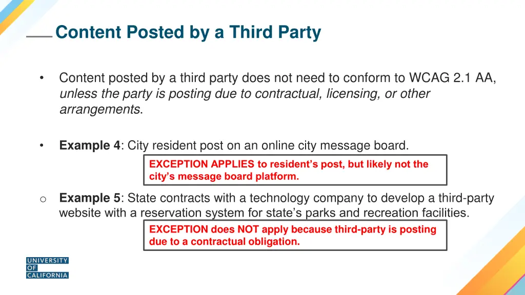 content posted by a third party