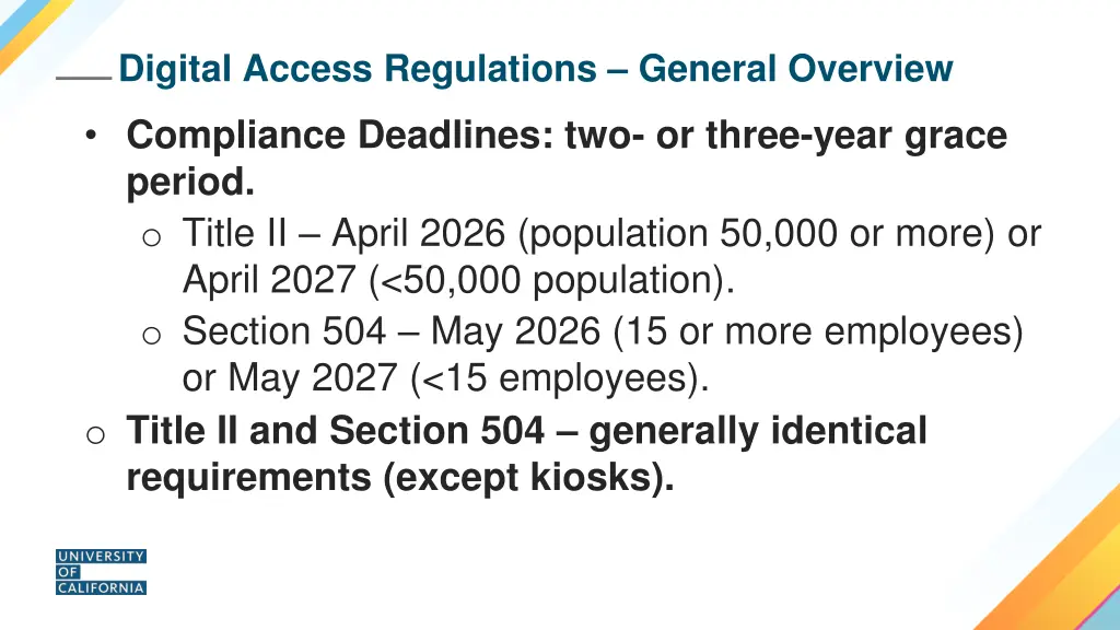 digital access regulations general overview 1