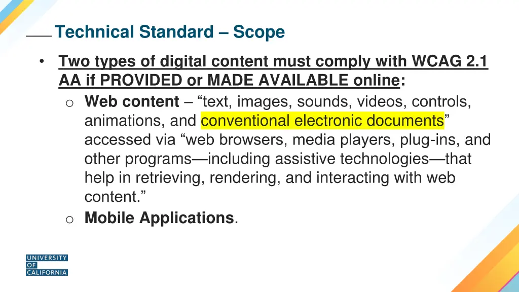 technical standard scope