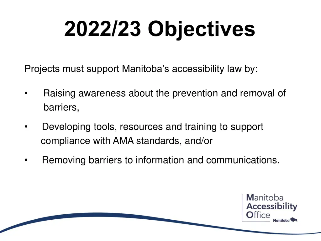 2022 23 objectives