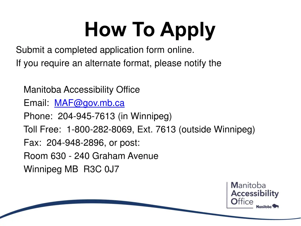 how to apply