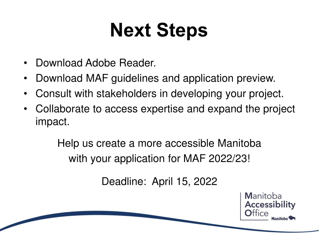 next steps