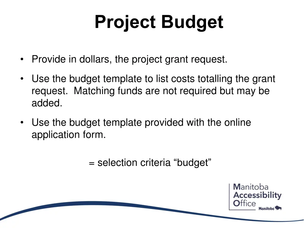 project budget
