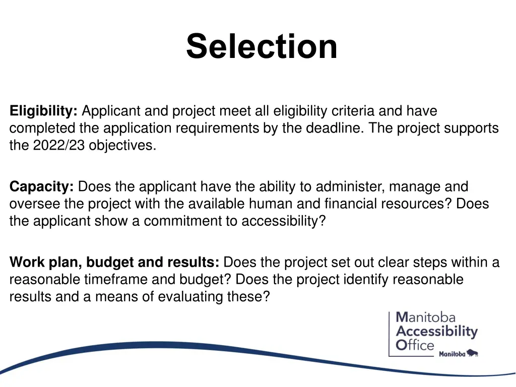 selection