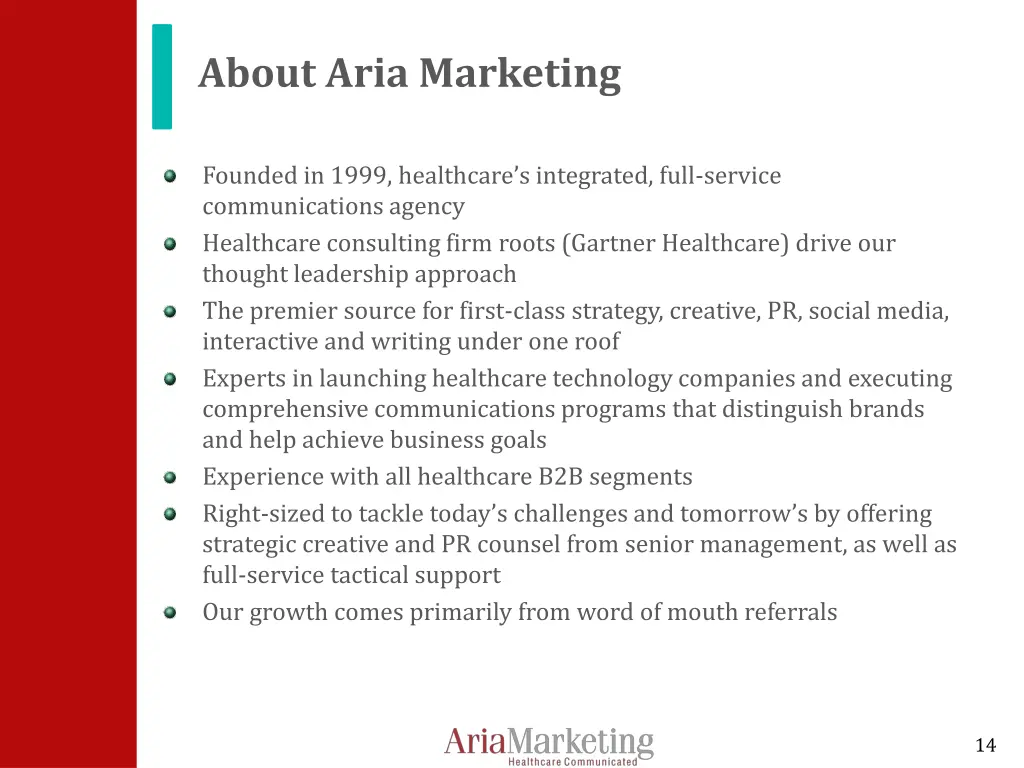 about aria marketing