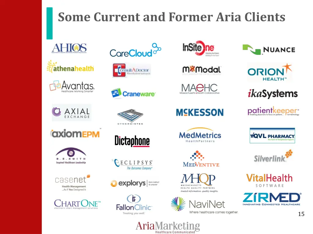 some current and former aria clients