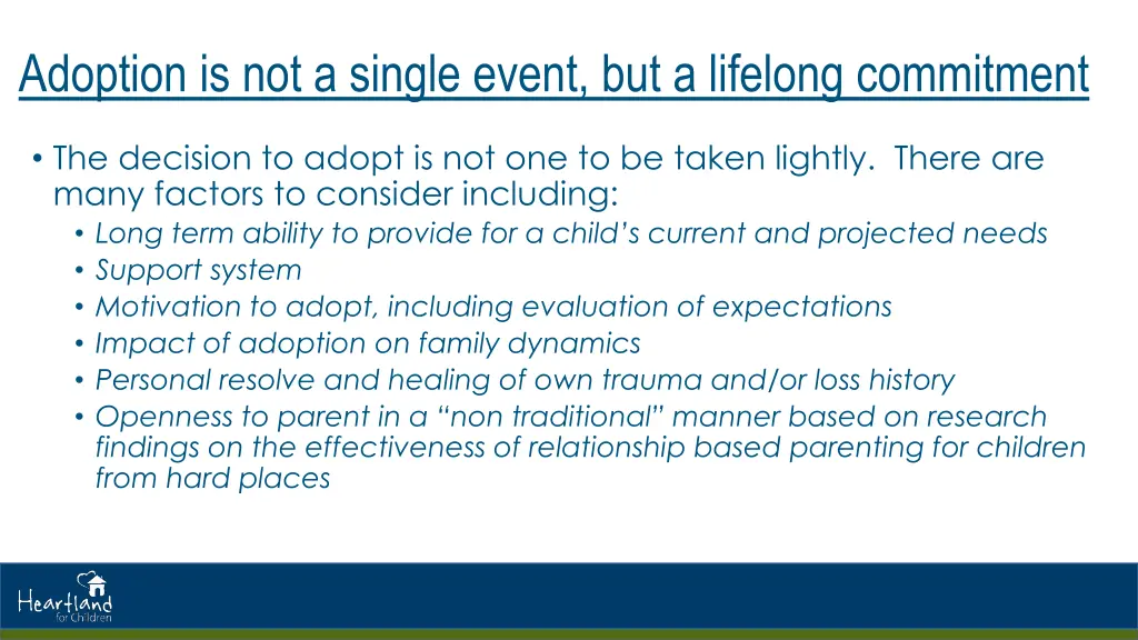 adoption is not a single event but a lifelong