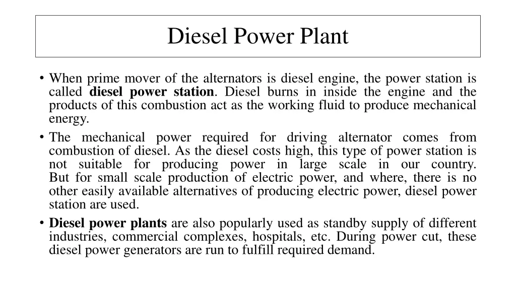 diesel power plant 1