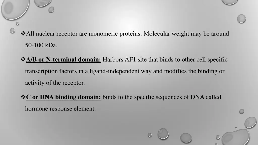 all nuclear receptor are monomeric proteins