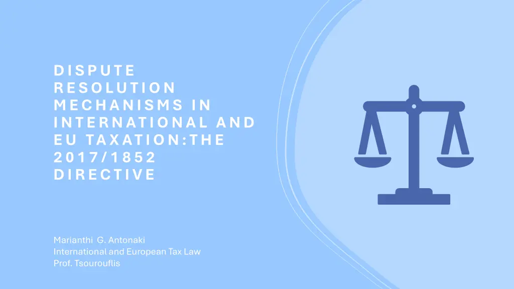 dispute r esolution mechanisms in inter nationa