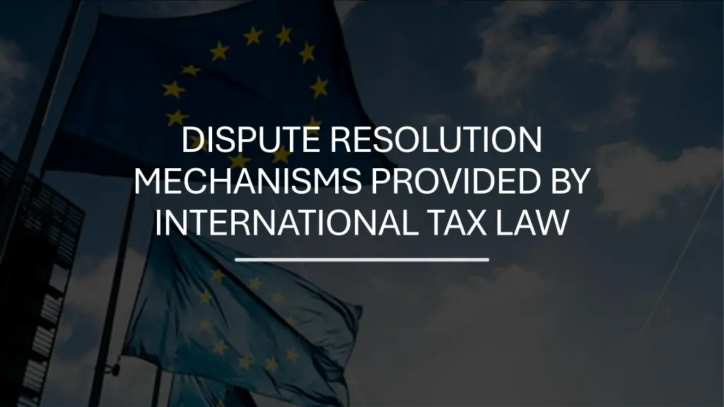 dispute resolution mechanisms provided