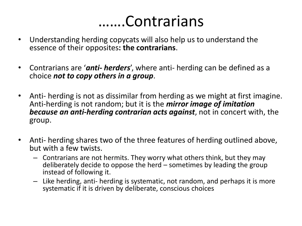 contrarians