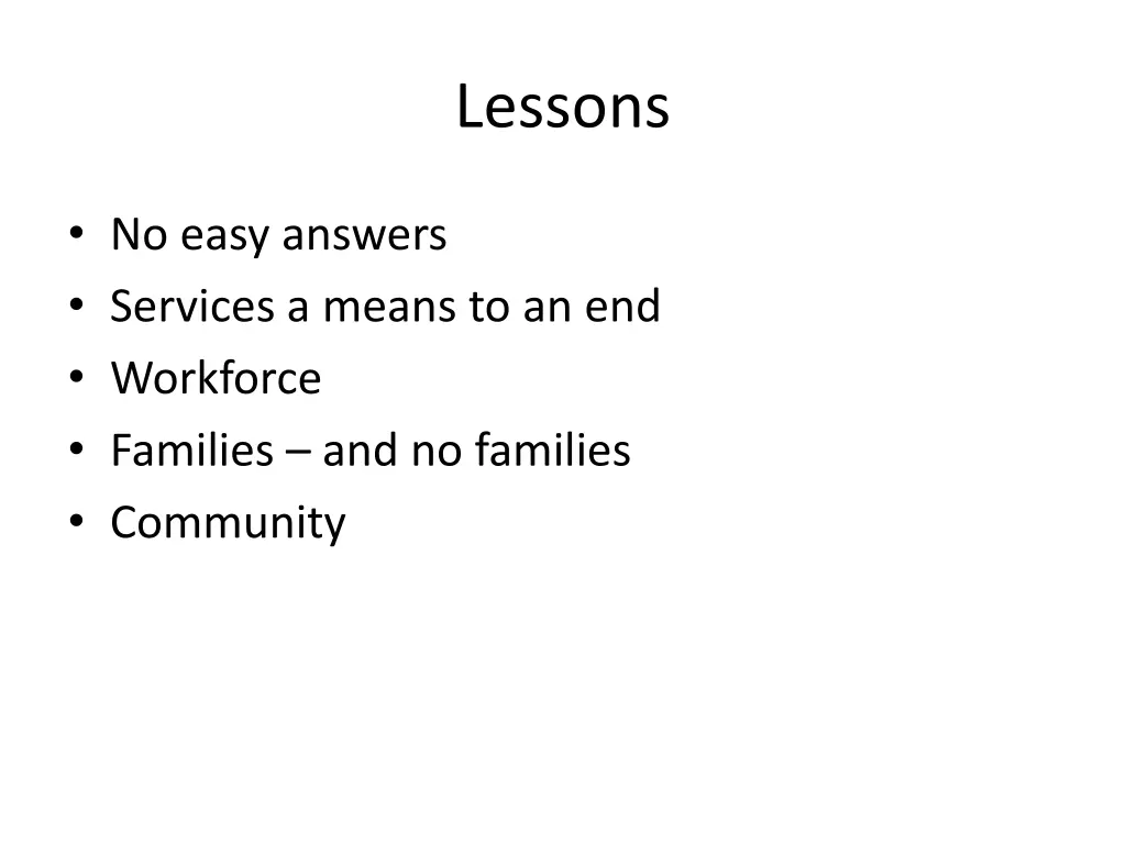 lessons