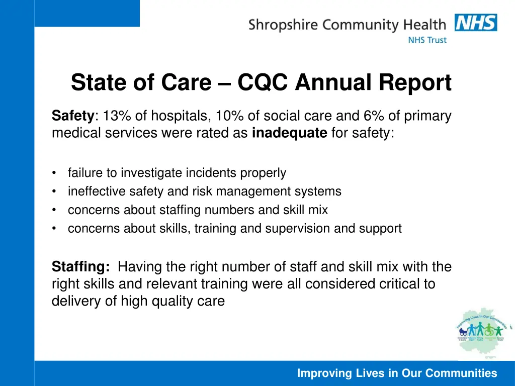 state of care cqc annual report 1
