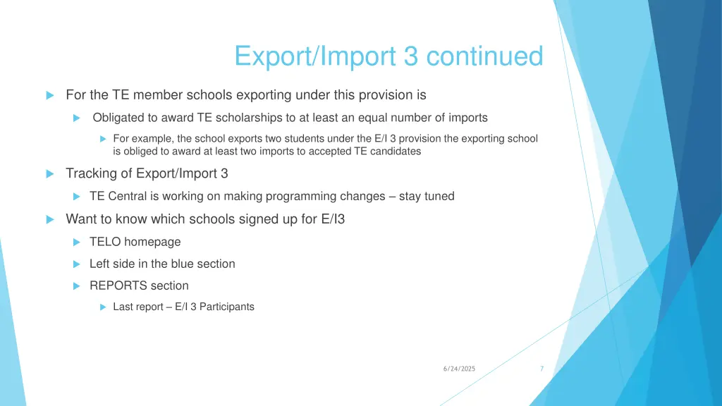 export import 3 continued 1