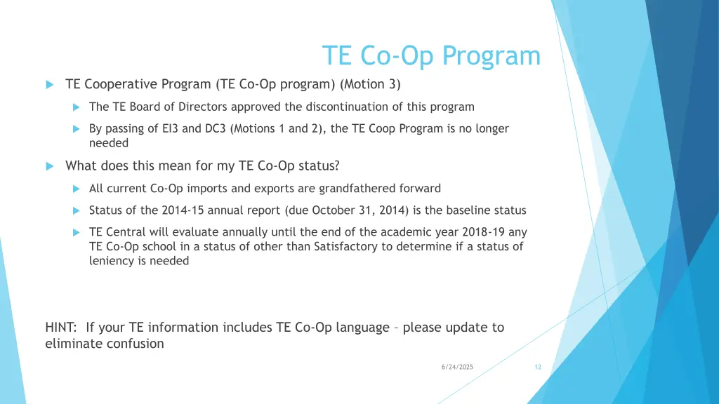 te co op program