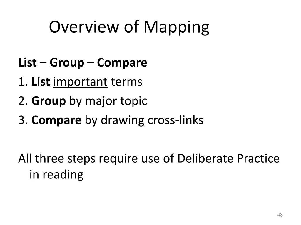 overview of mapping