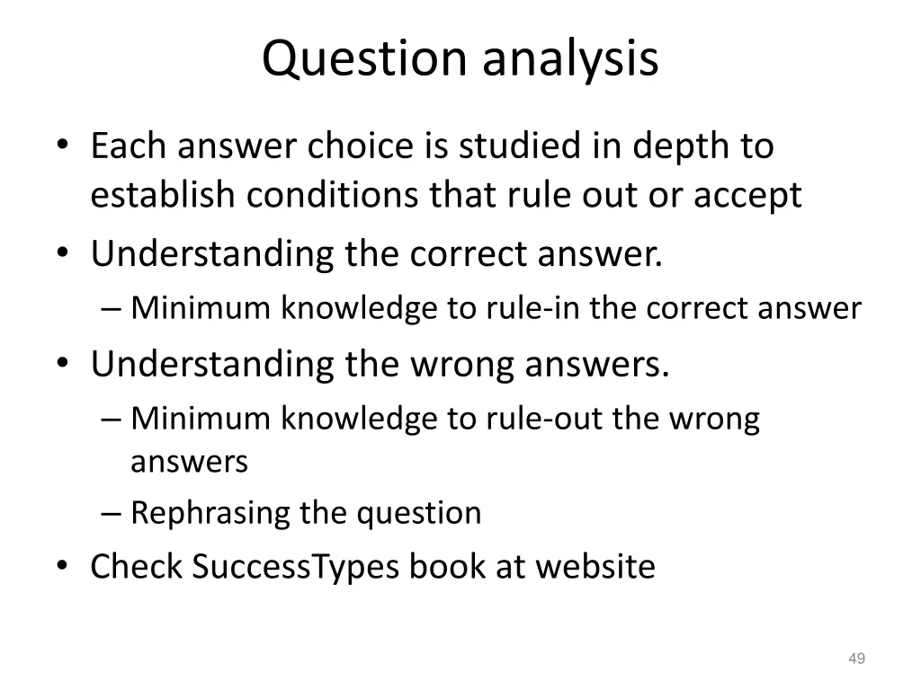 question analysis