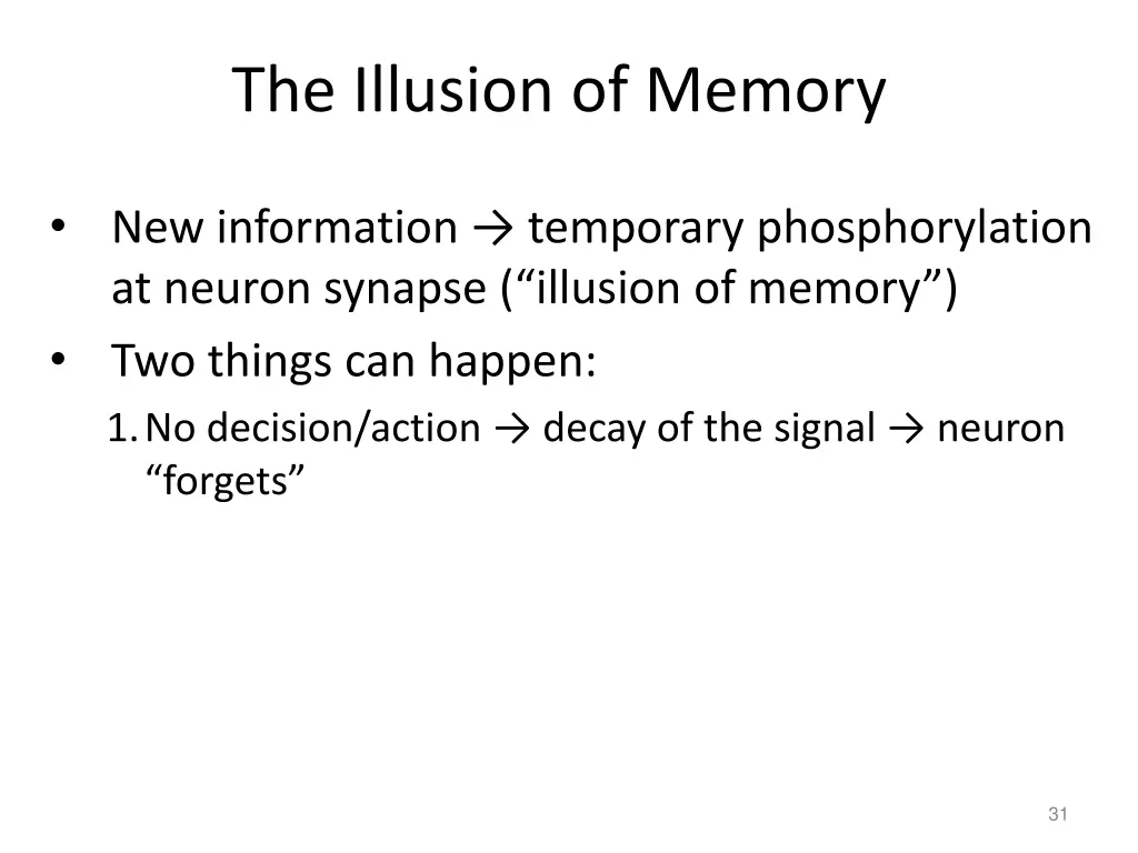 the illusion of memory